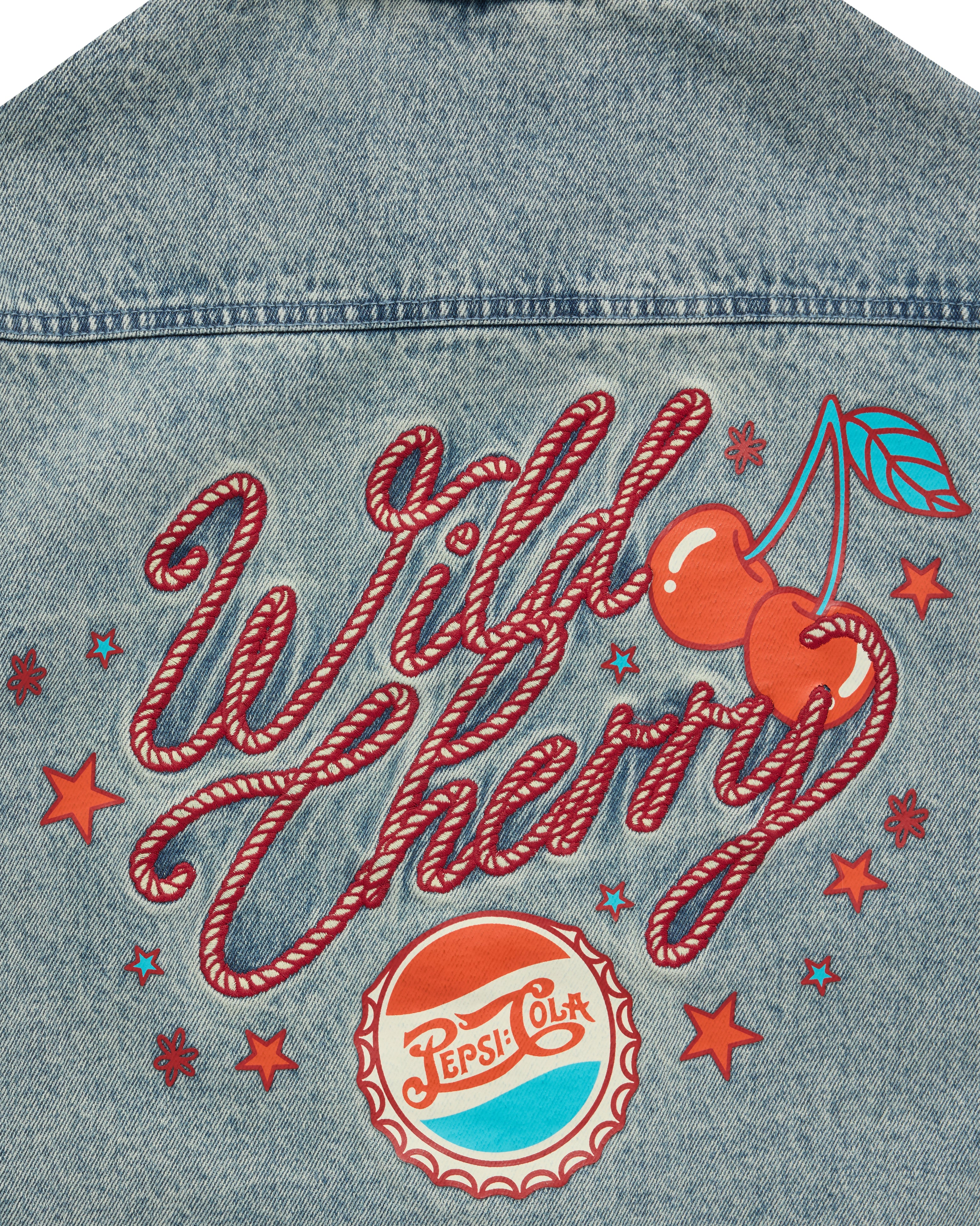 Wild Cherry Oversized Denim Jacket