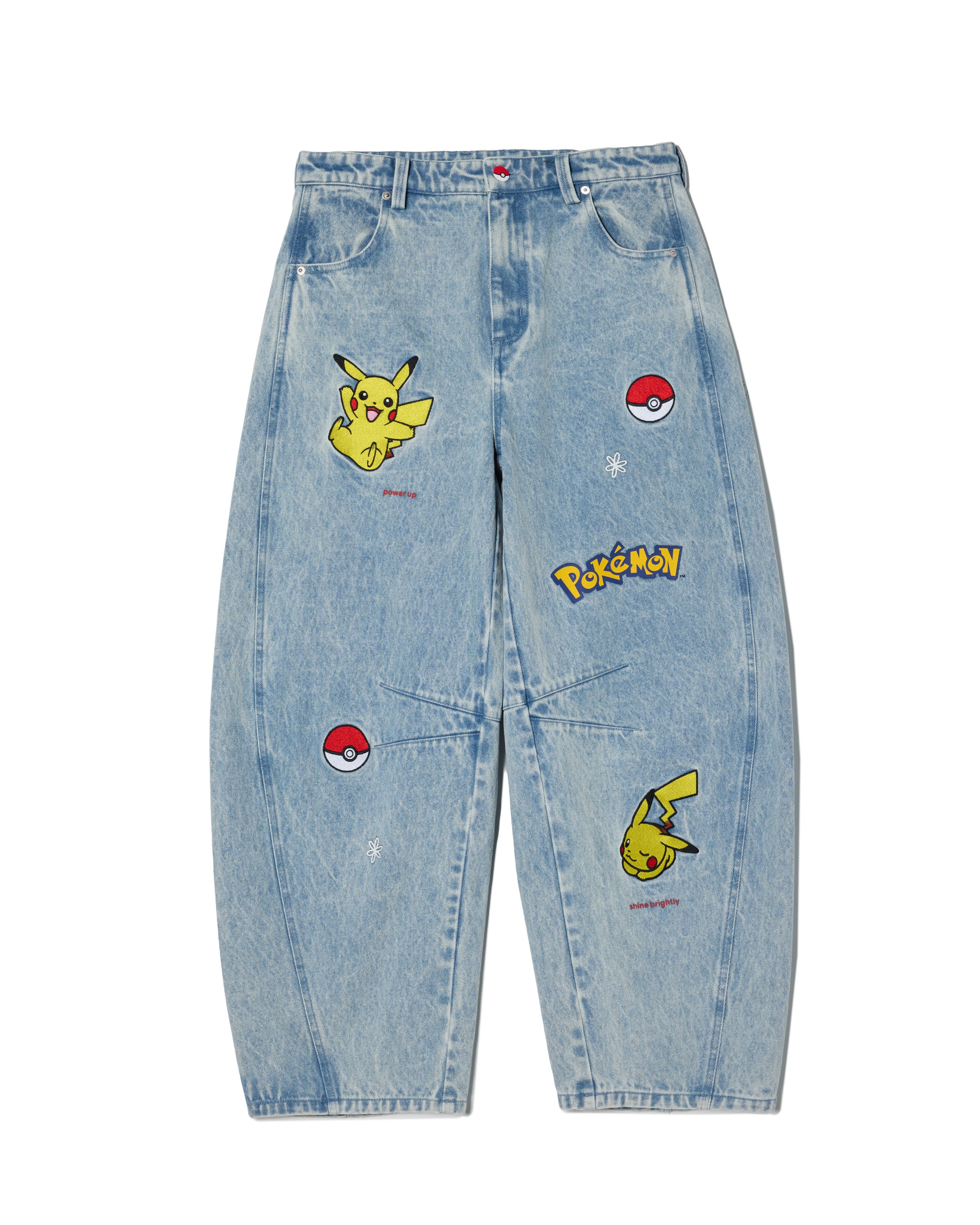 Pikachu Power Up Barrel Jeans