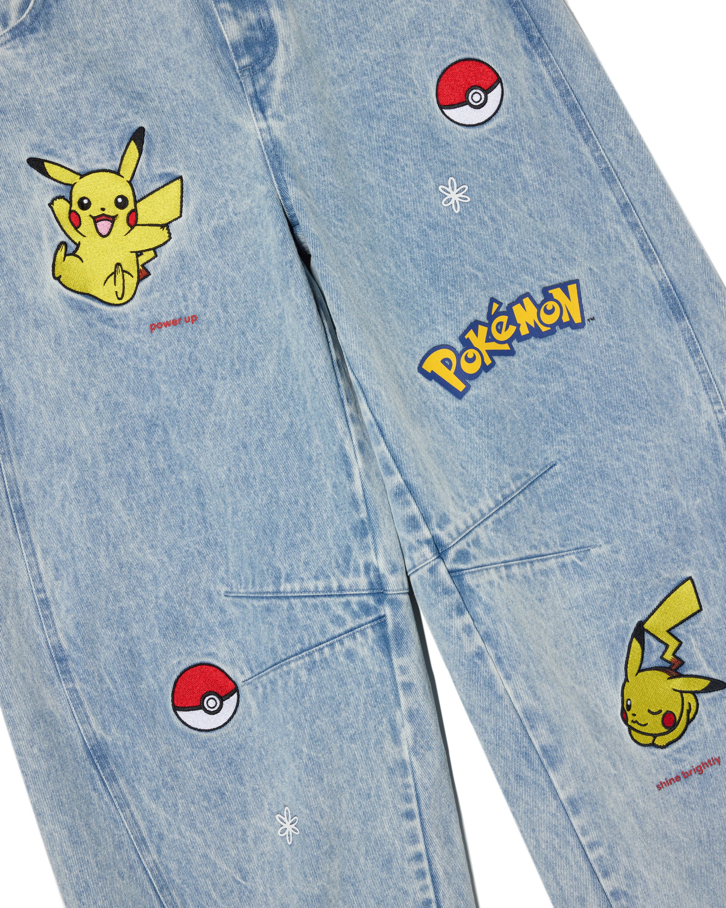Pikachu Power Up Barrel Jeans