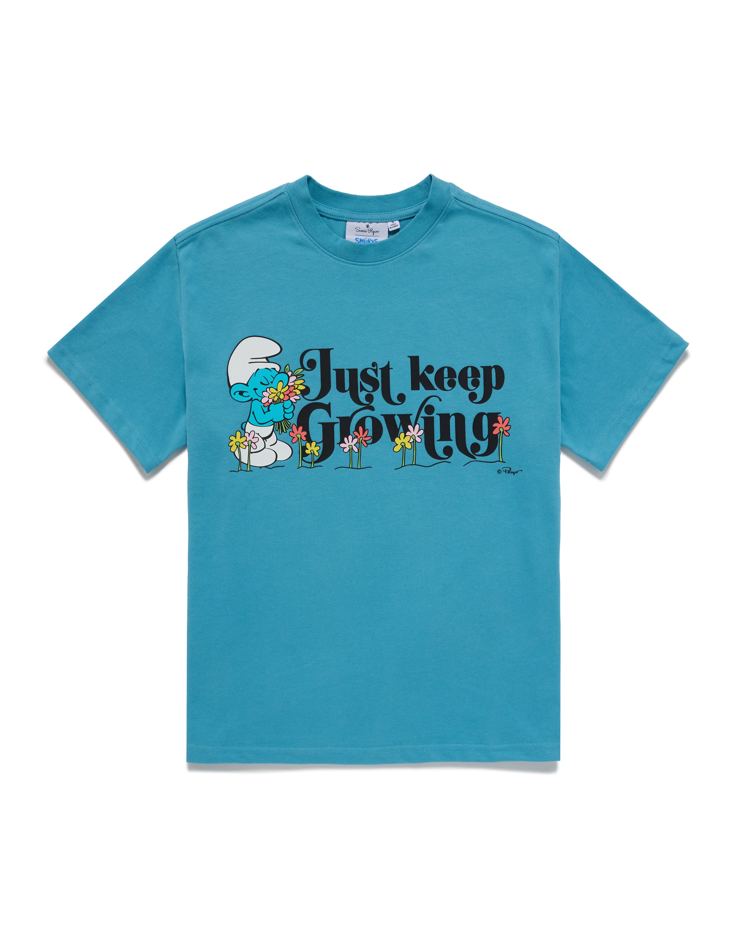 Just Keep Growing Oversized Tee, Blue