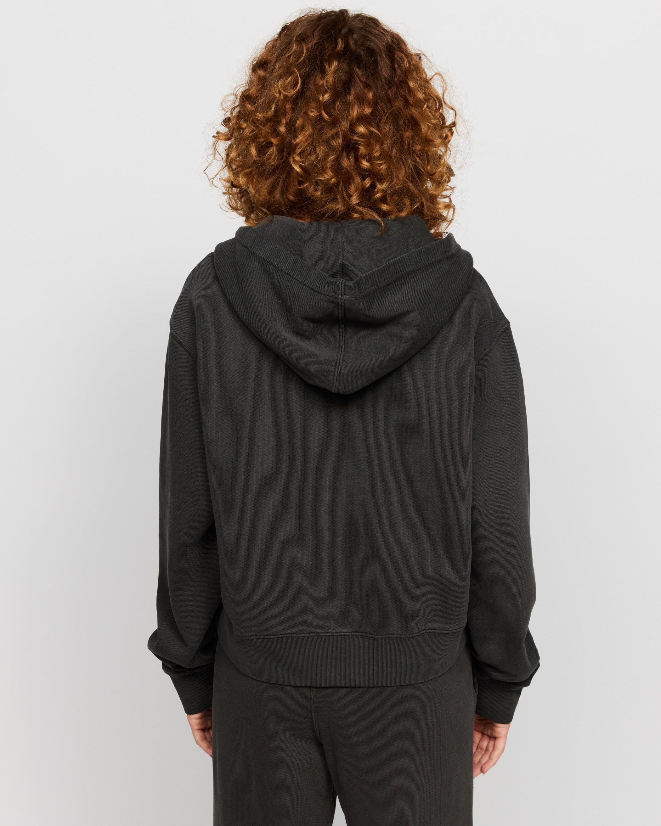 Black Stone Wash Zip-Up Hoodie – Samii Ryan