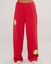 SMILEY® STRAIGHT LEG PANTS, RED - By Samii Ryan 