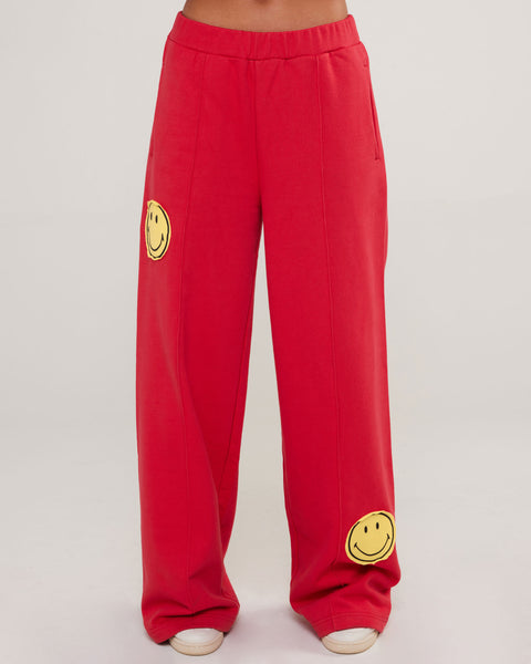 Smiley® Straight Leg Pants, Red – Samii Ryan