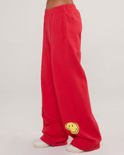 SMILEY® STRAIGHT LEG PANTS, RED - By Samii Ryan 