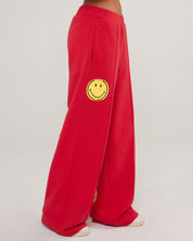 SMILEY® STRAIGHT LEG PANTS, RED - By Samii Ryan 