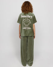 T-shirt surdimensionné en velours Smiley® Authenticity