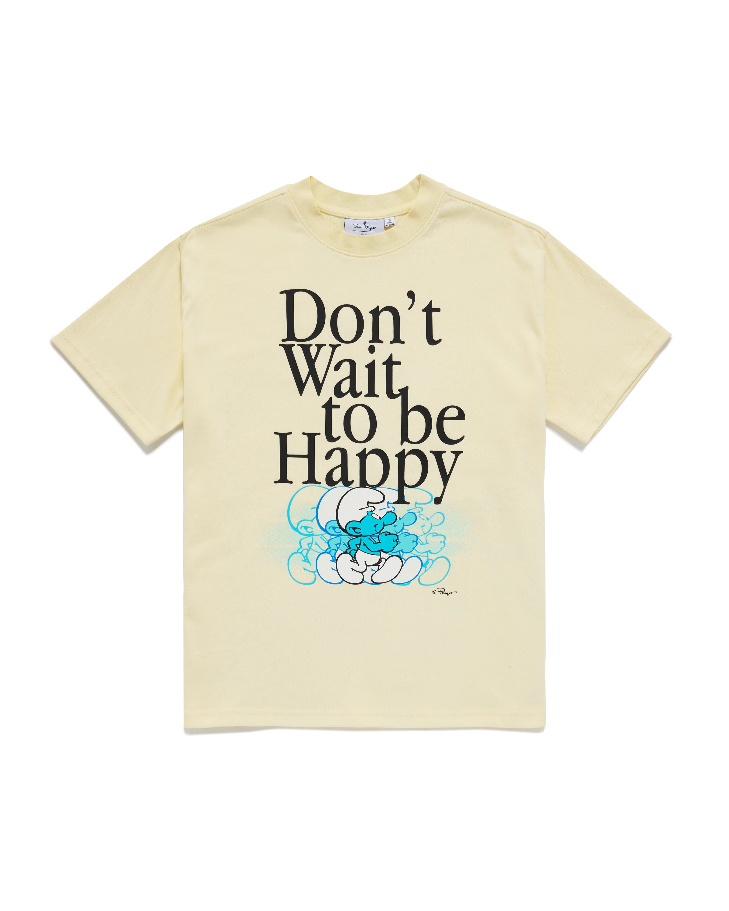 Don't Wait To Be Happy Oversized Tee, Yellow