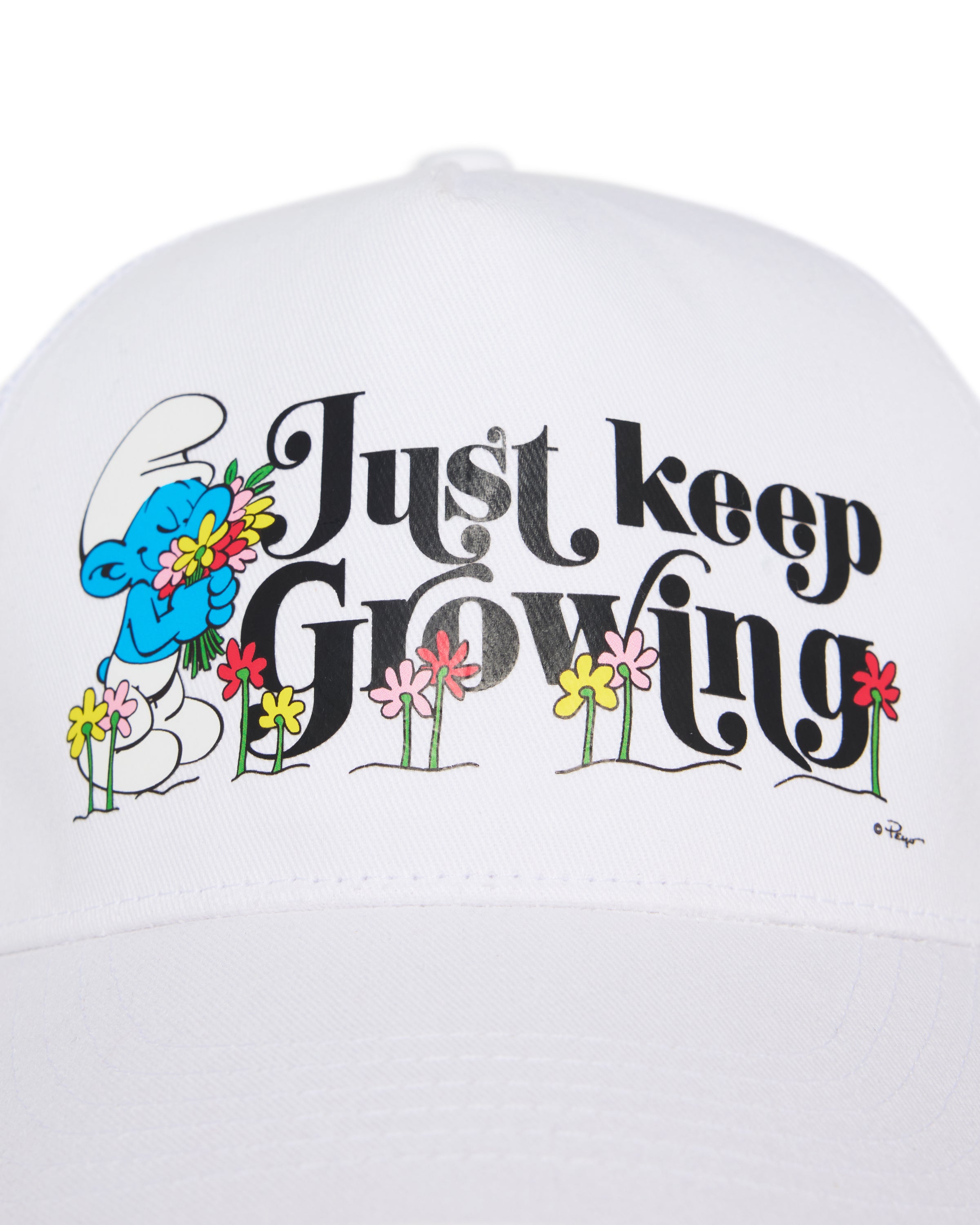 Just Keep Growing Trucker Hat, White