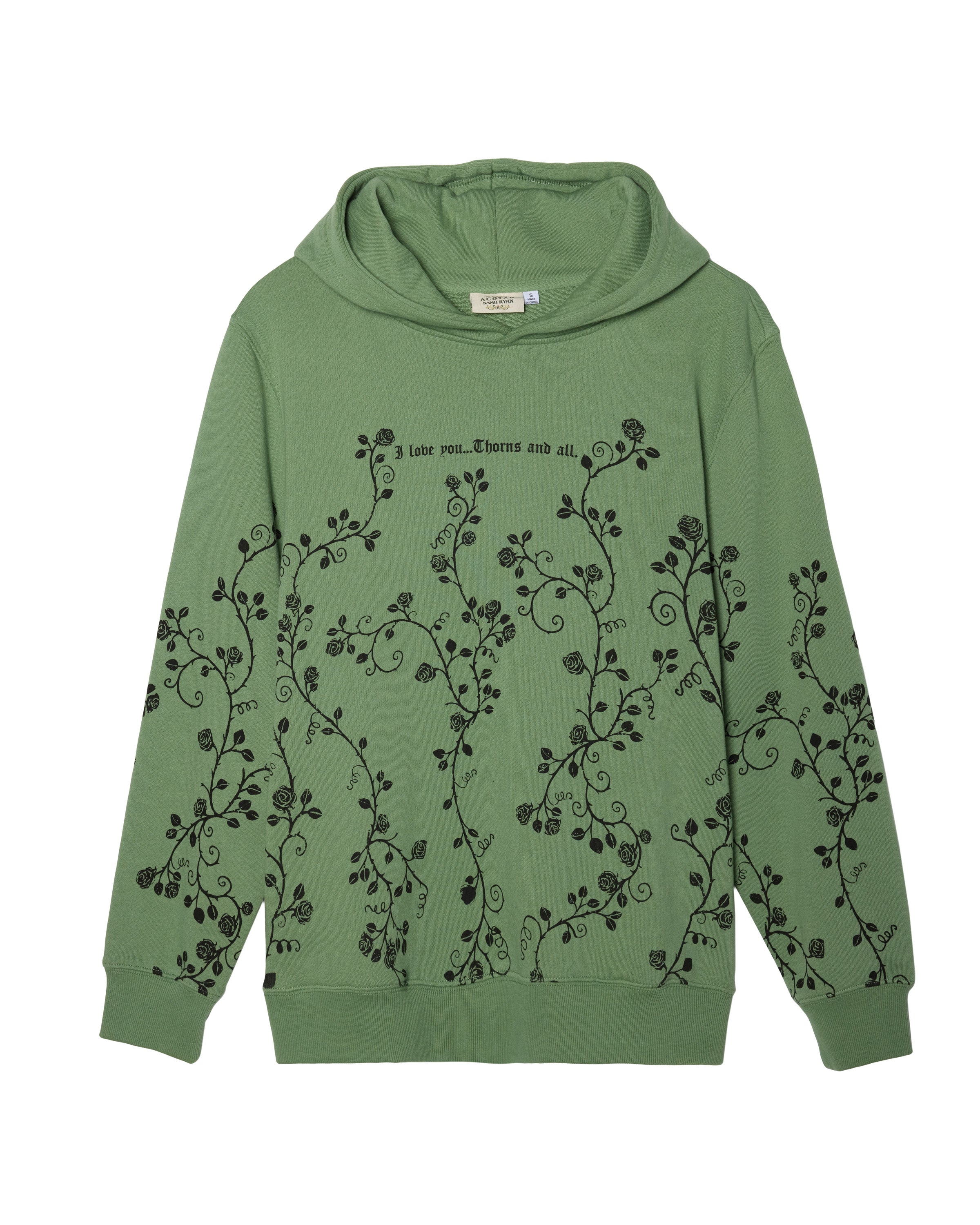 ACOTAR Thorns and Roses Hoodie, Green