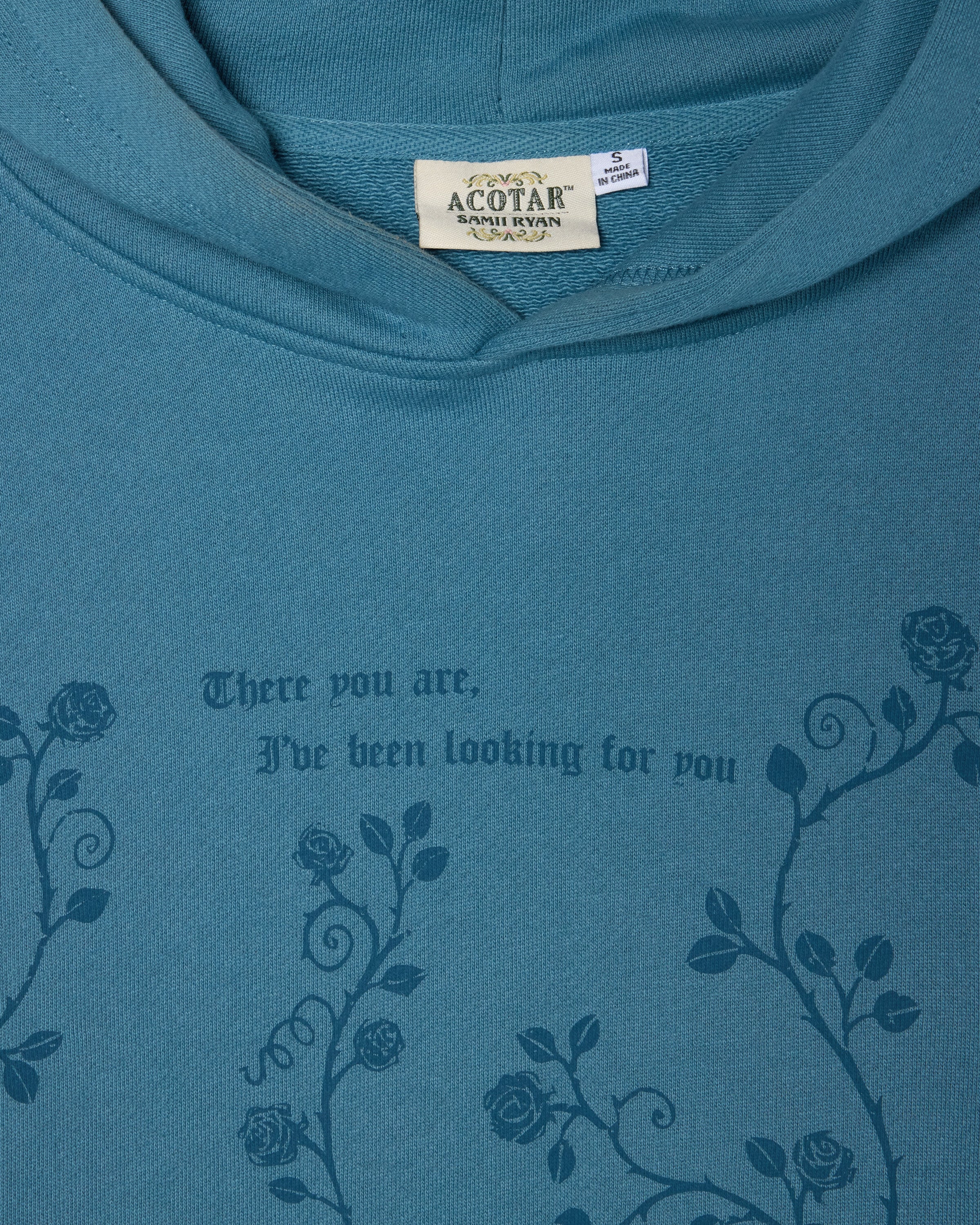 ACOTAR Thorns and Roses Hoodie, Blue