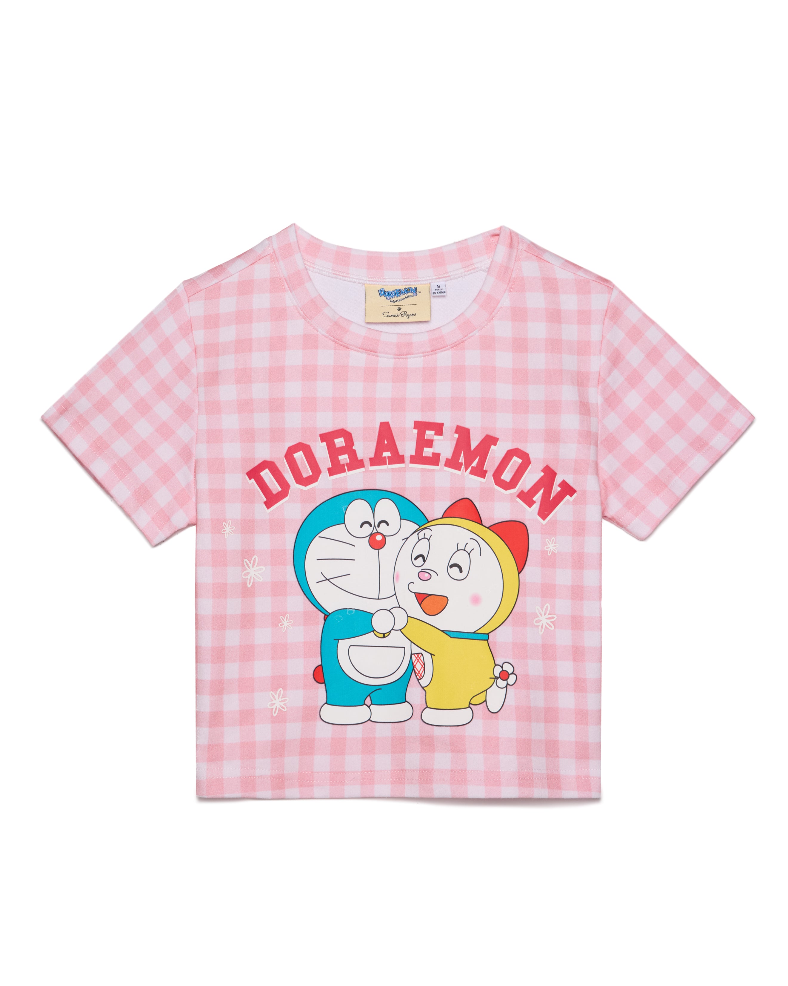 Doraemon and Dorami Gingham Tee