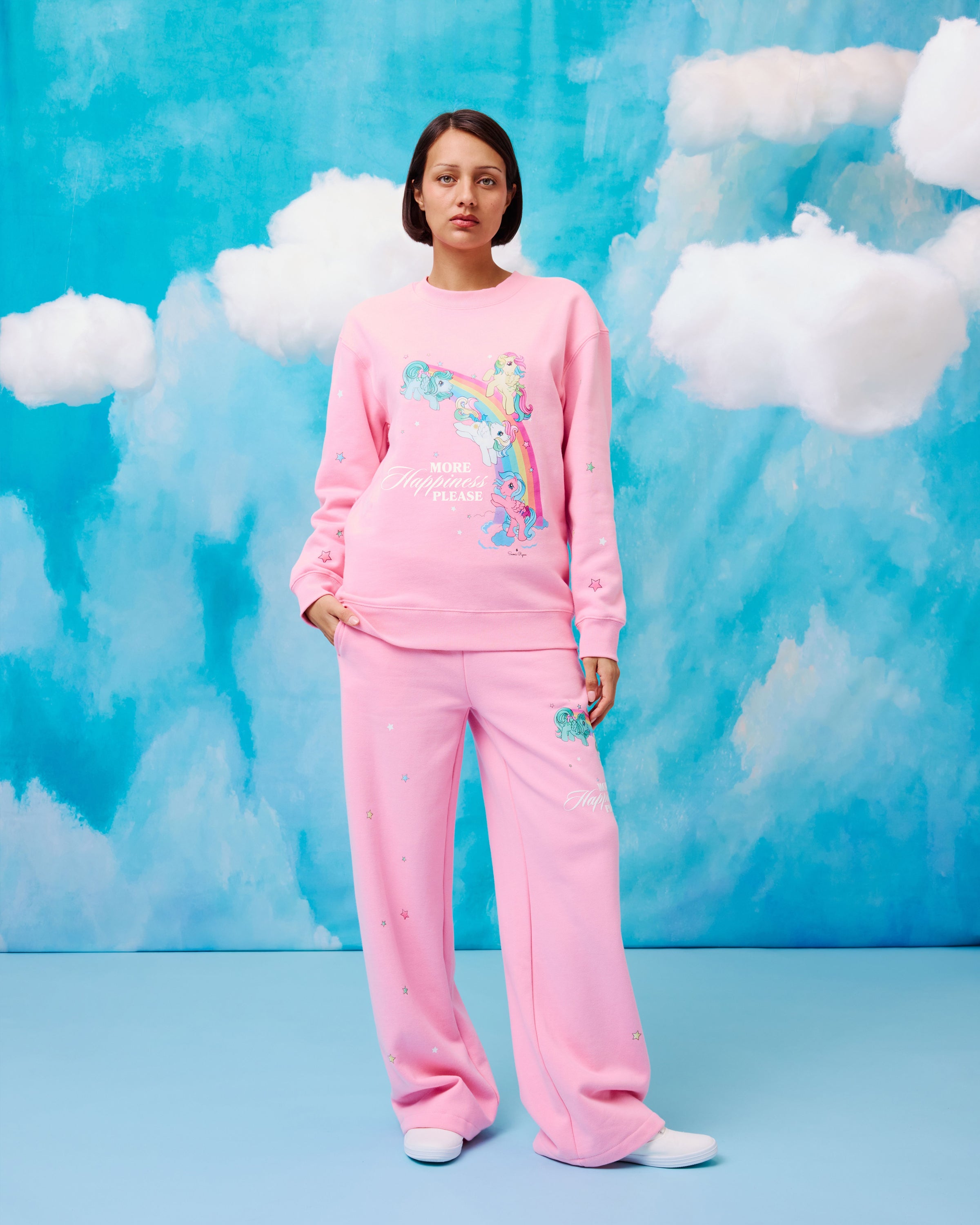 More Happiness Please Open Leg Sweatpants