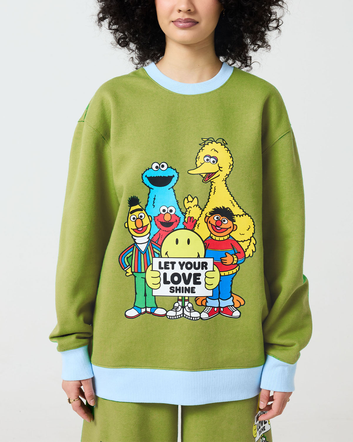 Smiley® Let Your Love Shine Crewneck, Green