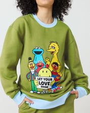Smiley® Let Your Love Shine Crewneck, Green