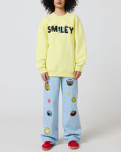 Smiley® Smile Through It Waffle Crewneck, Yellow