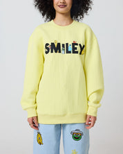 Smiley® Smile Through It Waffle Crewneck, Yellow