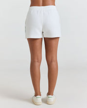 Smiley® Flourish Waffle Shorts, White