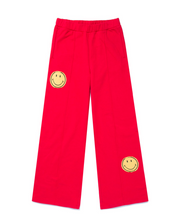 Pantalon à jambe droite Smiley®, rouge