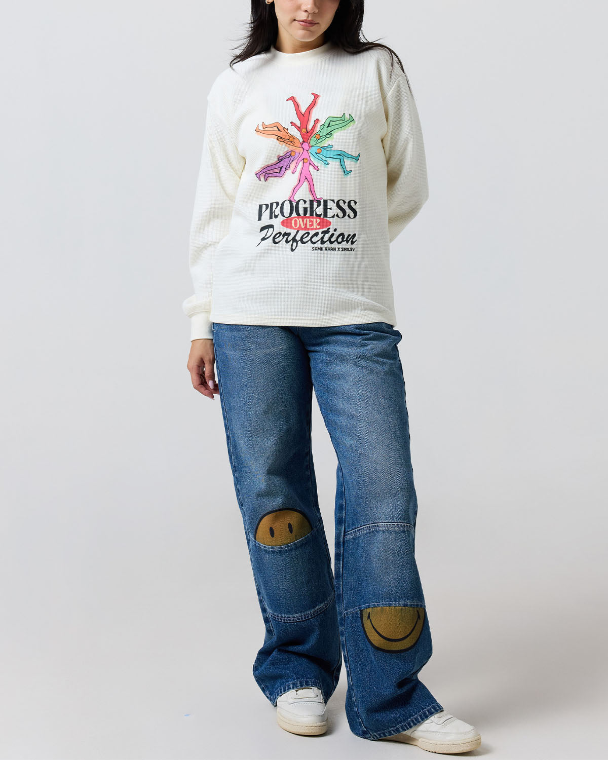 Smiley® Trust The Process Thermal Long Sleeve, Bone