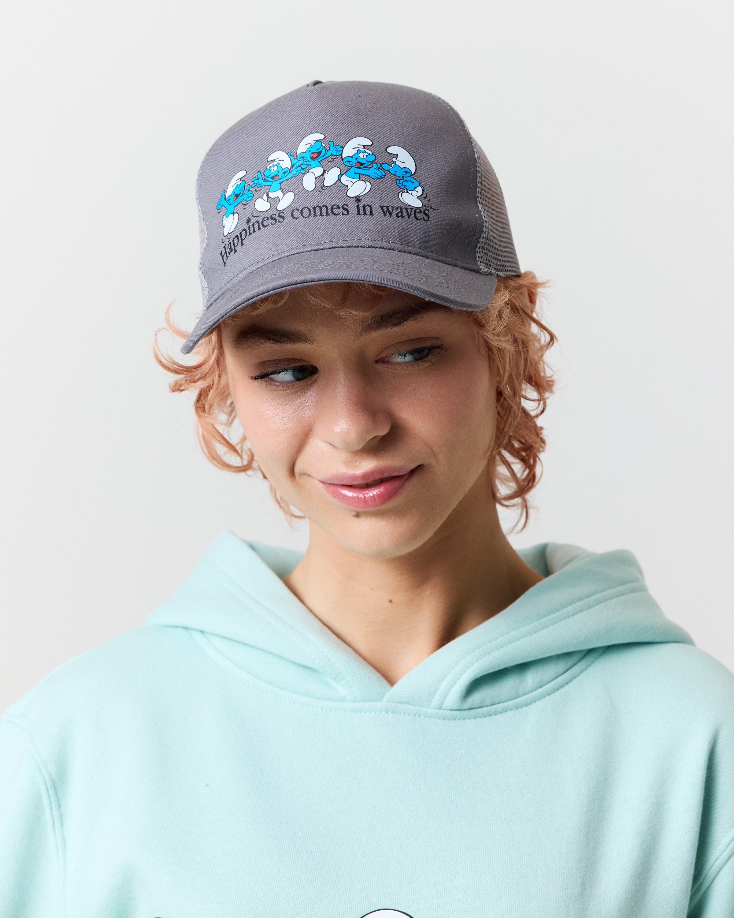 The Smurfs Wave Trucker Hat, Grey