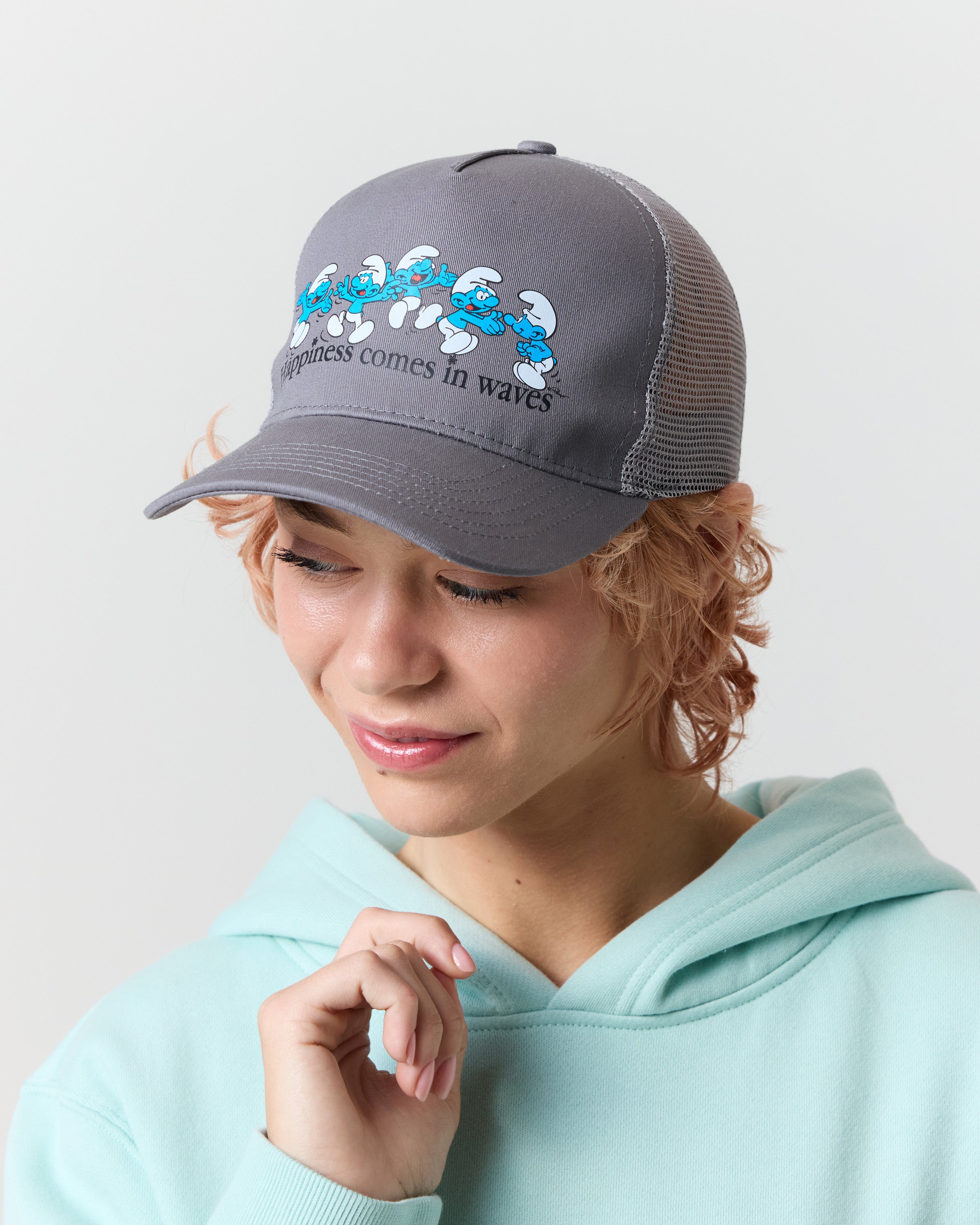 The Smurfs Wave Trucker Hat, Grey