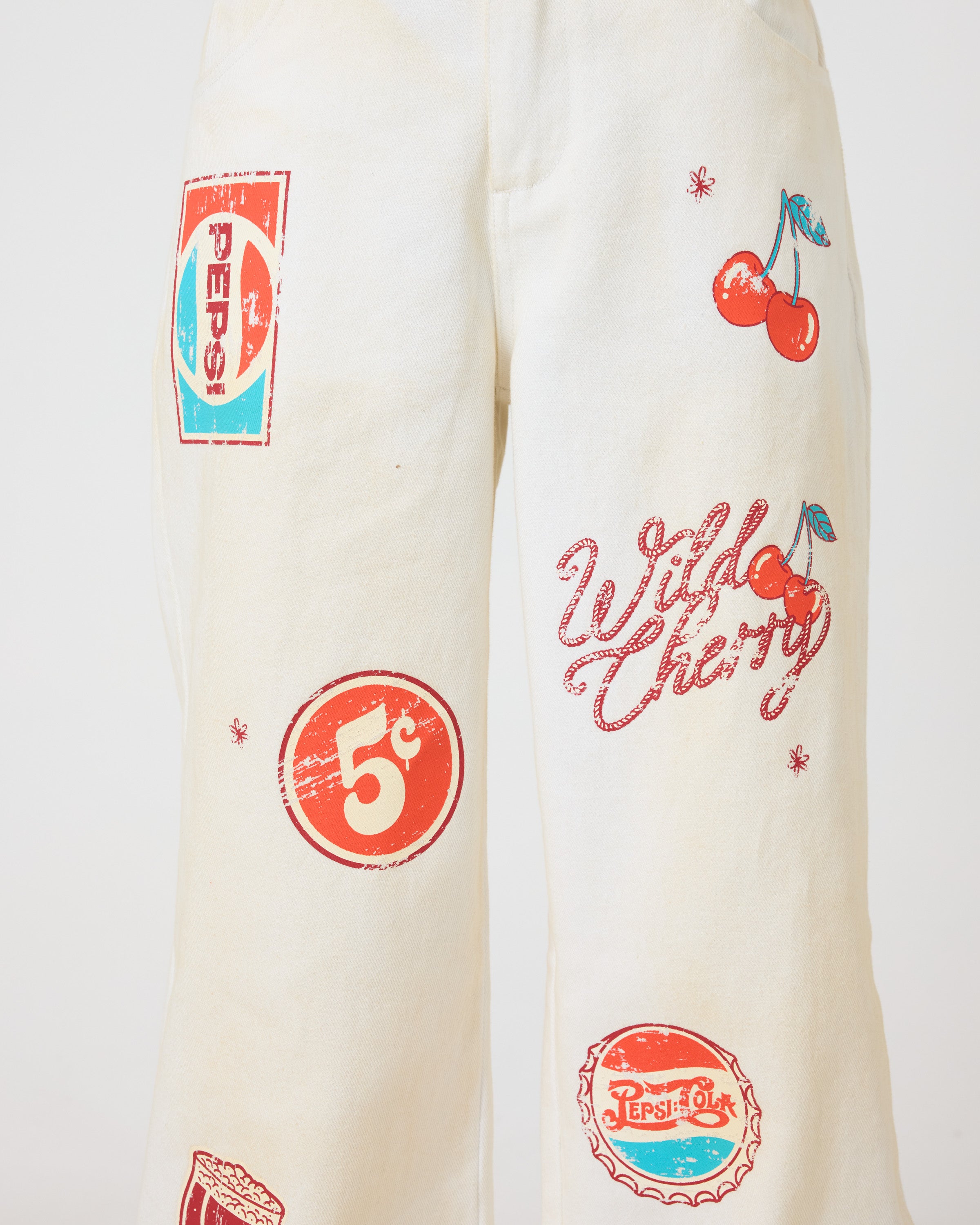 Wild Cherry Off White Denim Pants