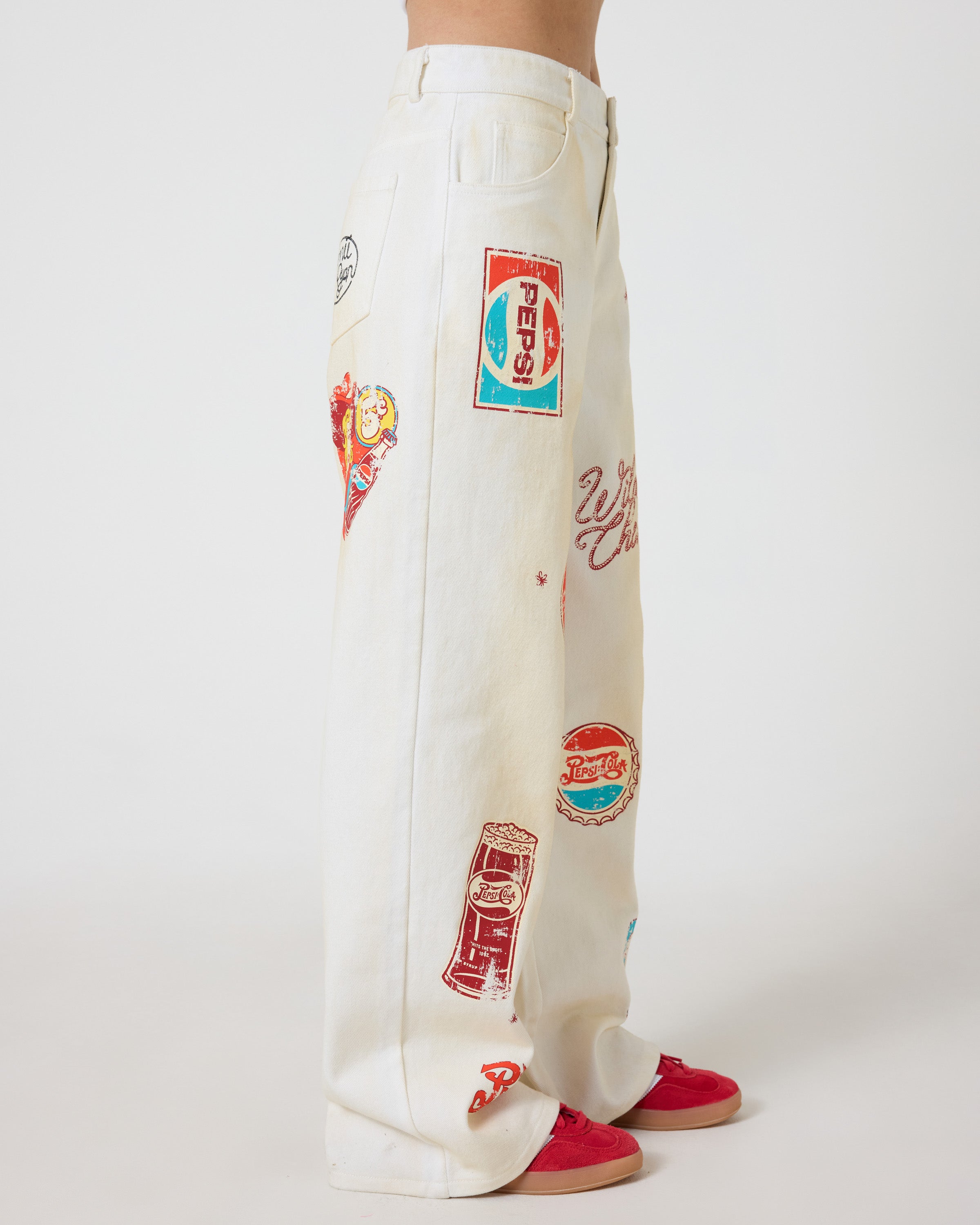 Wild Cherry Off White Denim Pants