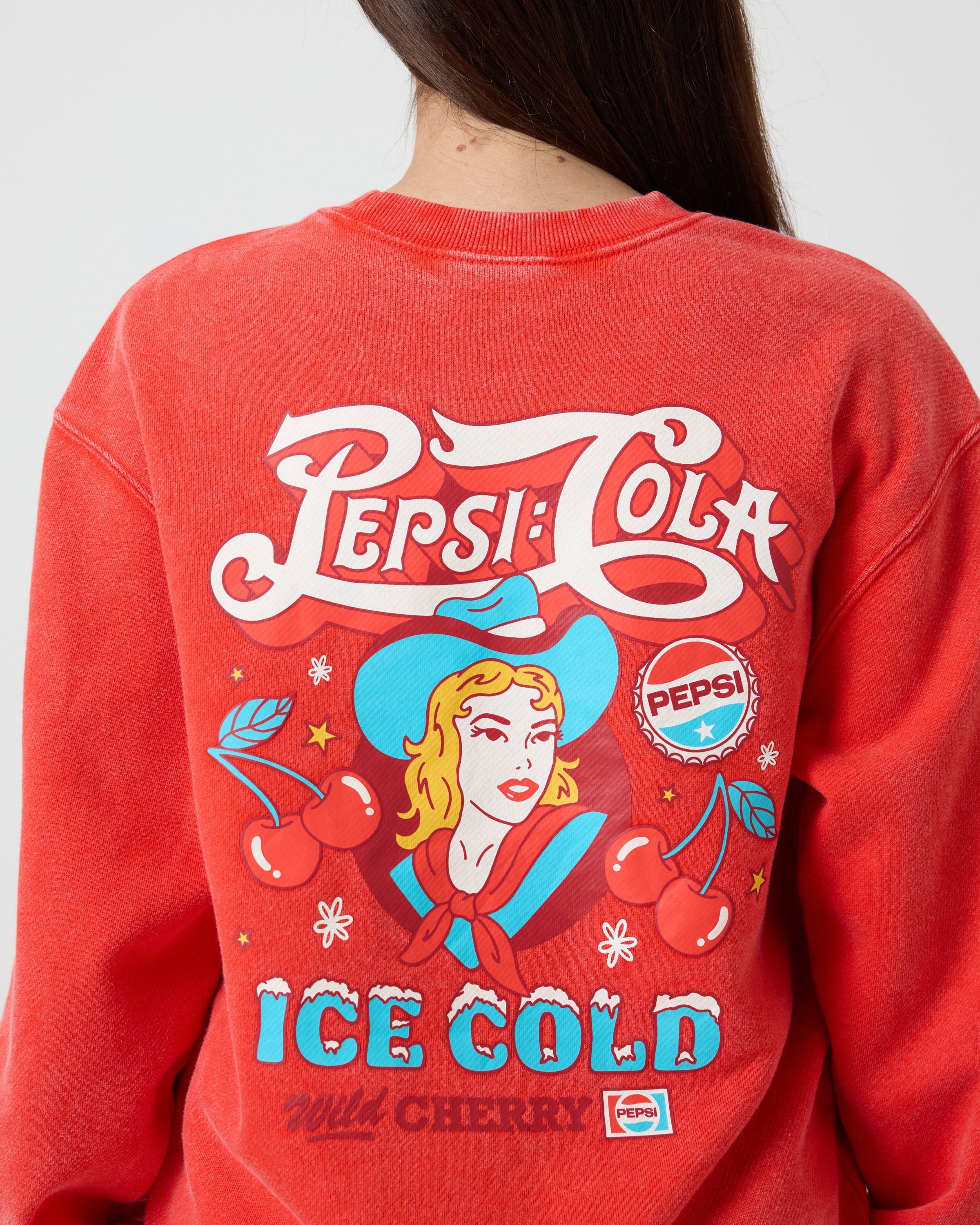 Cowgirl Pepsi Crewneck, Red