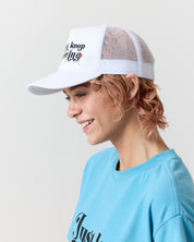 Just Keep Growing Trucker Hat, White
