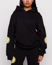 Smiley® Oversized Hoodie, Black