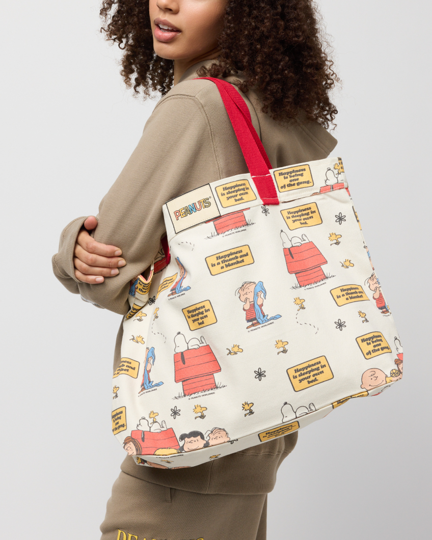 Peanuts The Meaning Of Happiness Tote Bag