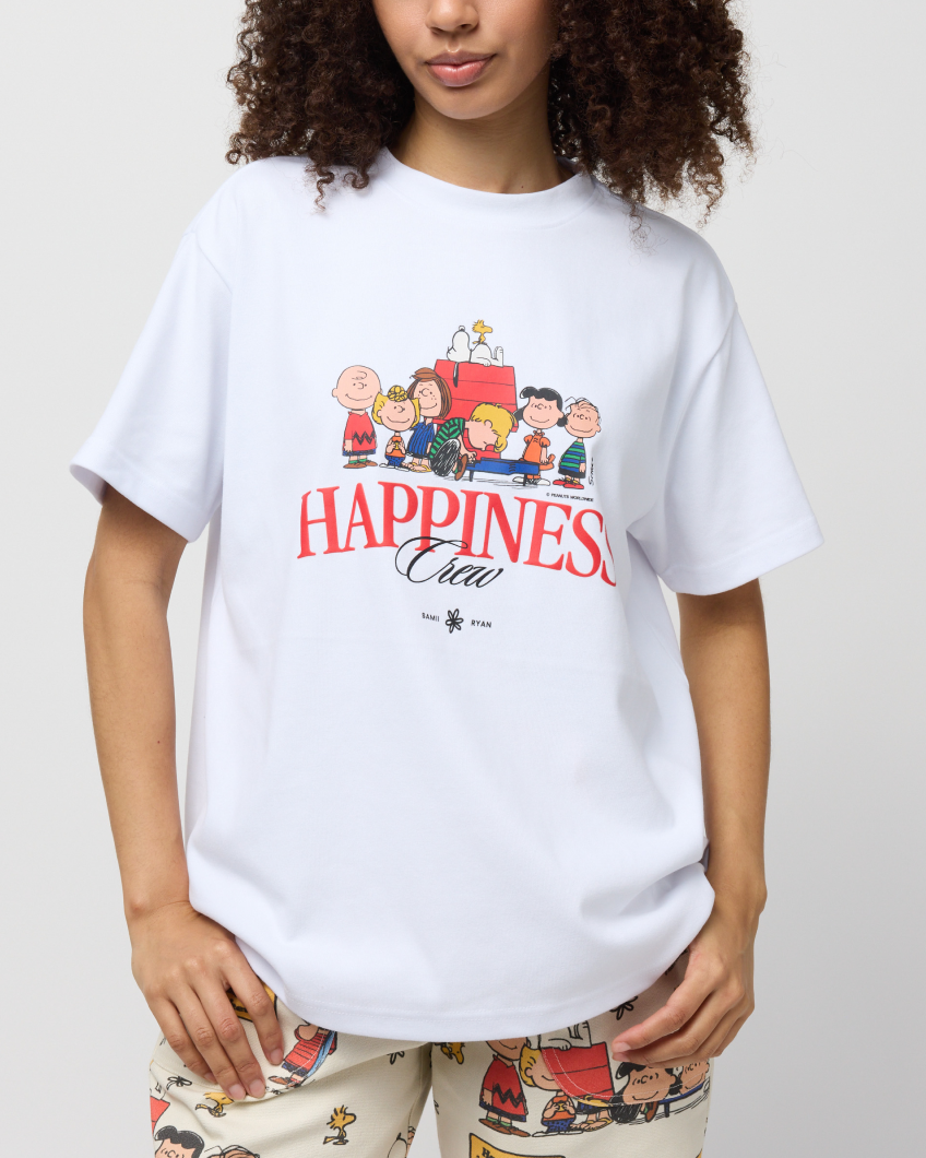 Peanuts Happiness Crew Oversized Tee