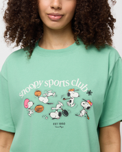 Snoopy Sports Club Oversized Tee, Mint