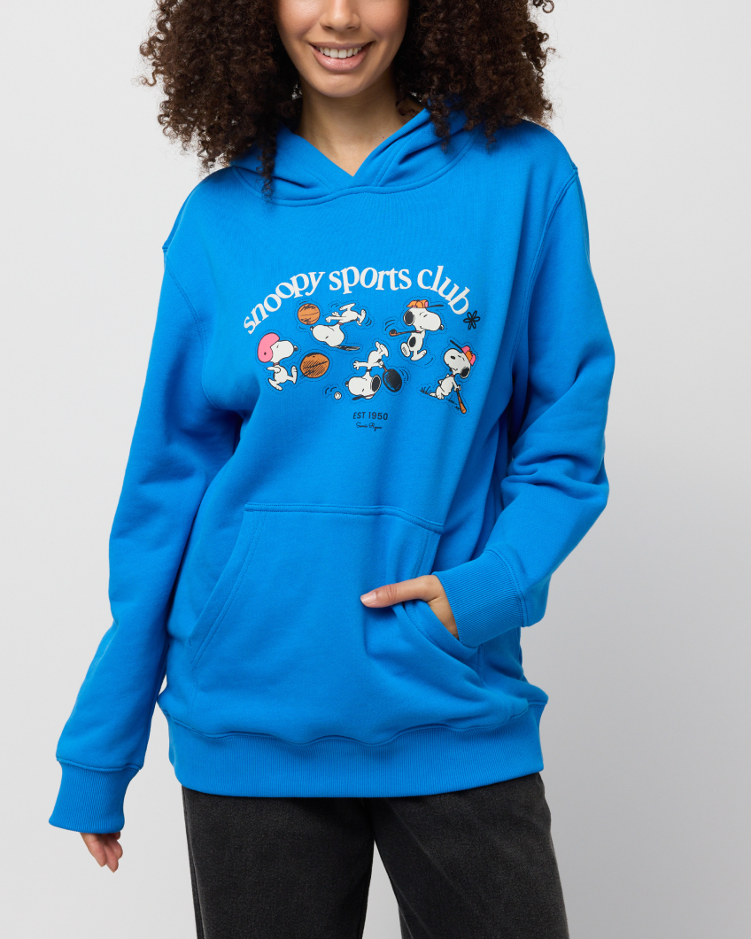 Snoopy Sports Club Hoodie, Blue