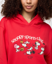Snoopy Sports Club Hoodie, Red