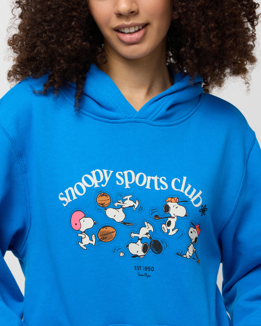 Snoopy Sports Club Hoodie, Blue