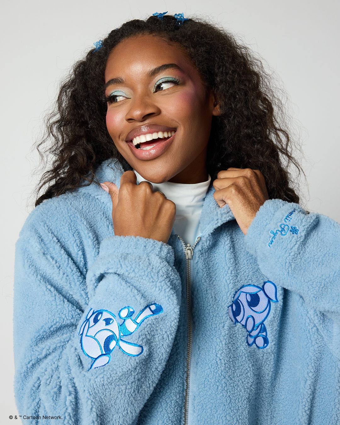 The Powerpuff Girls Bubbles Sherpa Jacket