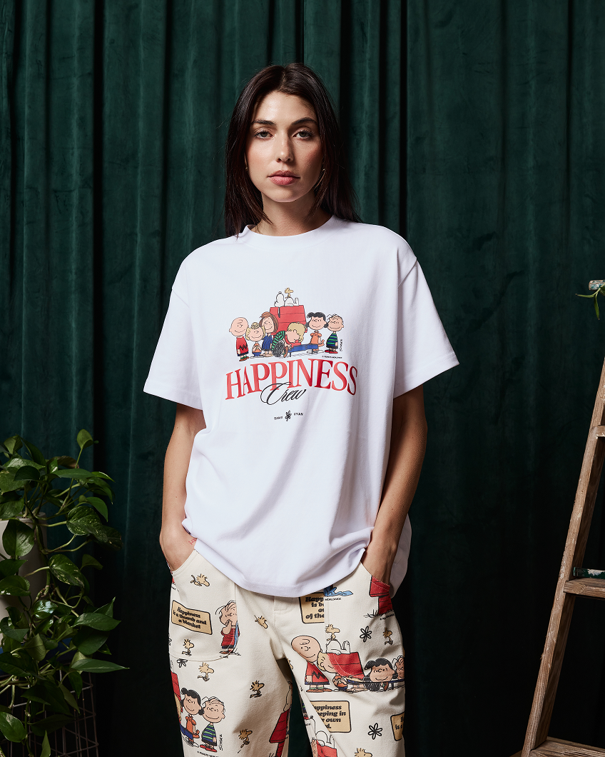 Peanuts Happiness Crew Oversized Tee