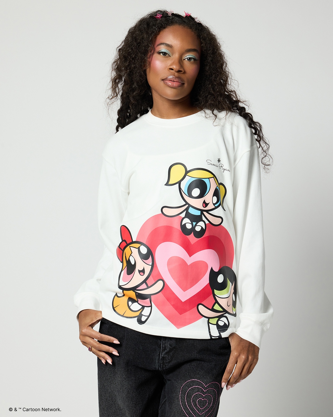 The Powerpuff Girls Big Print Longsleeve