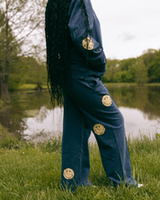 Smiley® Oversized Hoodie, Denim Blue