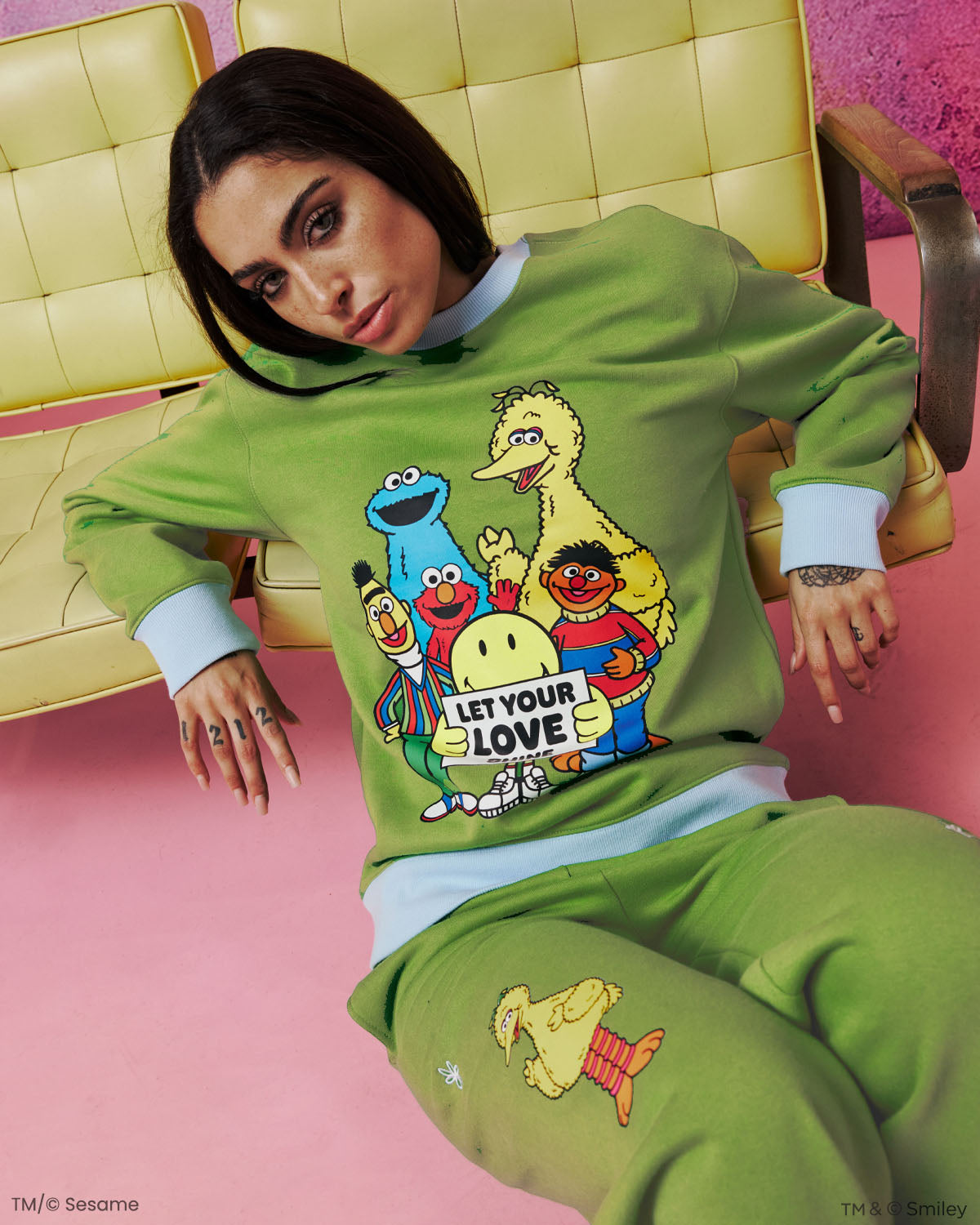 Smiley® Let Your Love Shine Crewneck, Green