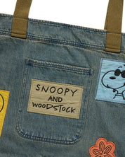 Snoopy & Woodstock Tote Bag, Denim