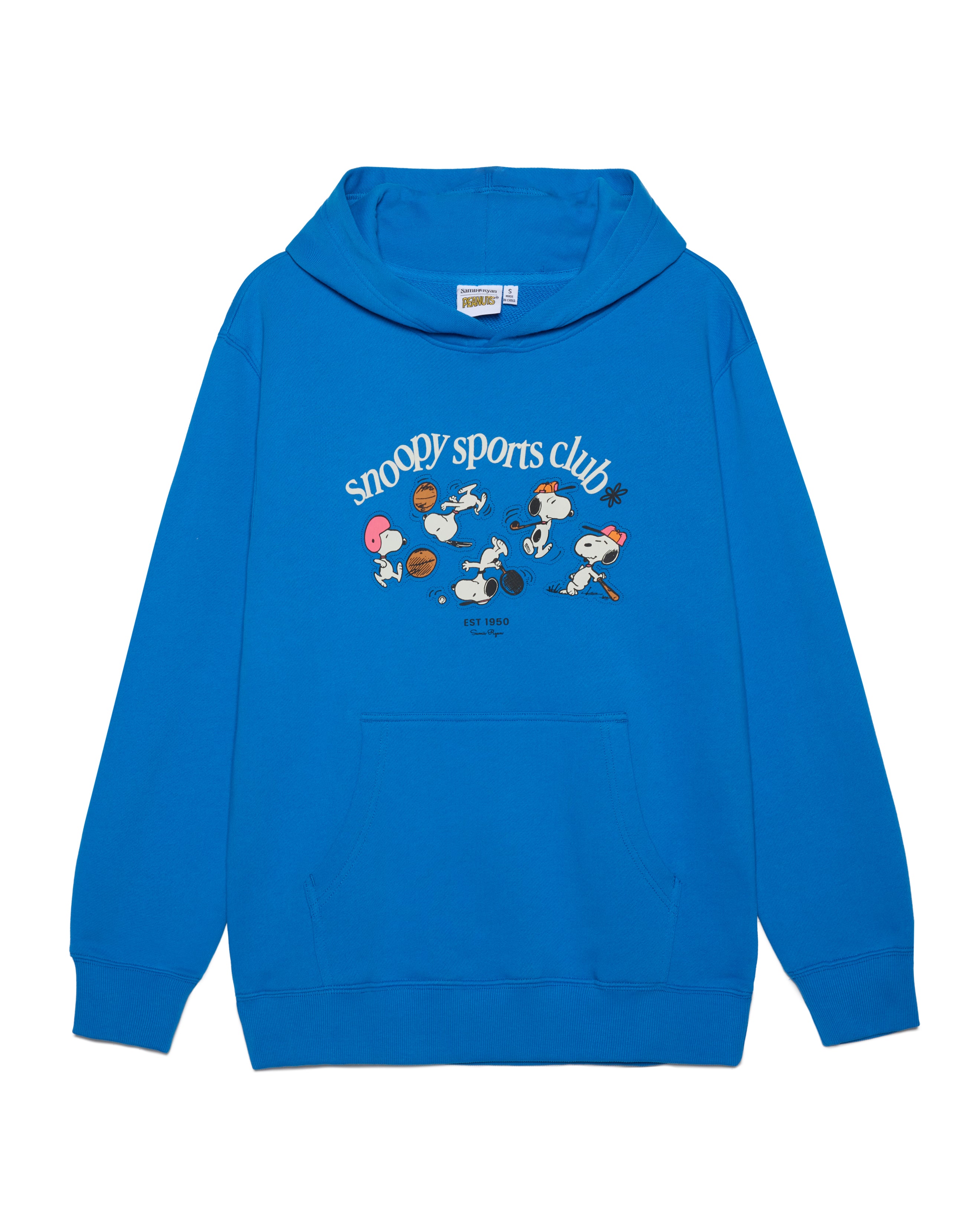 Snoopy Sports Club Hoodie, Blue