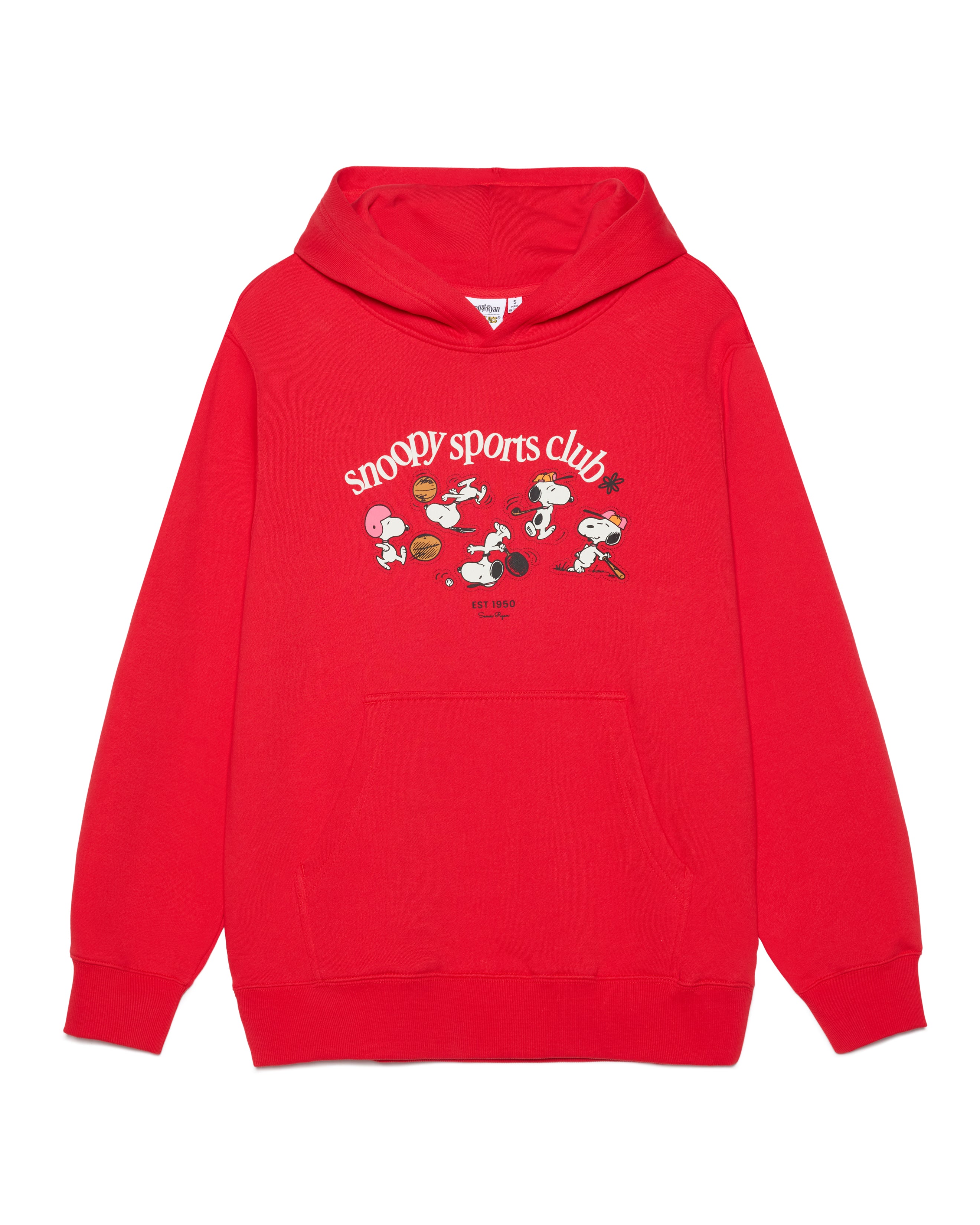 Snoopy Sports Club Hoodie, Red