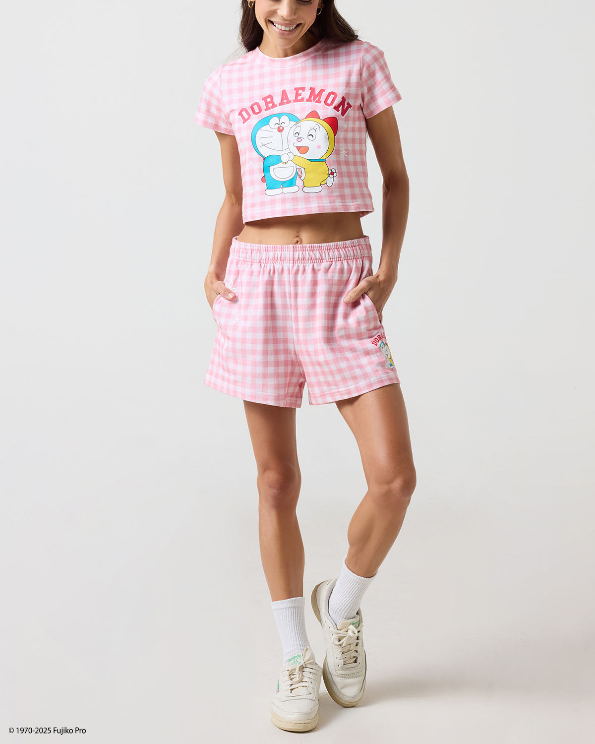 Doraemon and Dorami Gingham Shorts