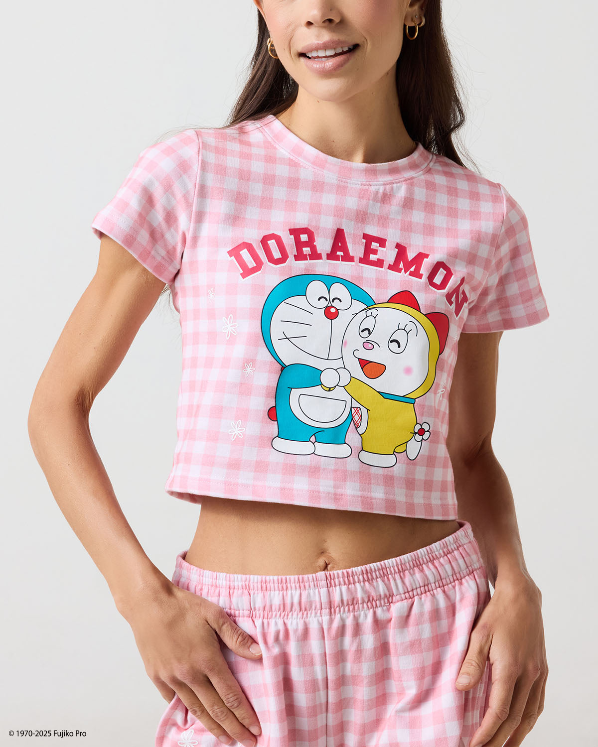 Doraemon and Dorami Gingham Tee – Samii Ryan