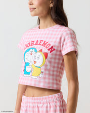 Doraemon and Dorami Gingham Tee