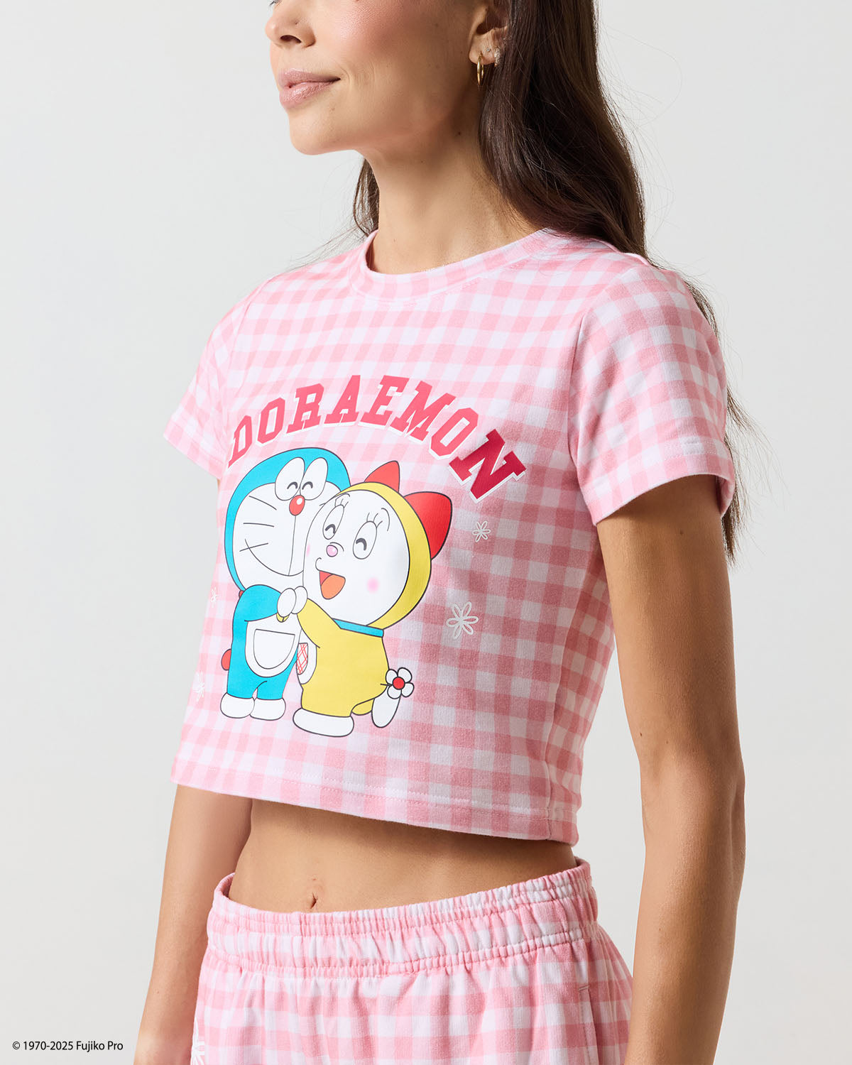 Doraemon and Dorami Gingham Tee – Samii Ryan