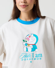 Doraemon Smell The Flowers Oversized Tee