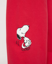 Snoopy & Woodstock Open Leg Sweatpants, Red